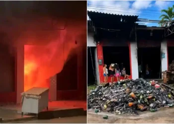 Incêndio destrói comércio na Vila de Aturiaí, em Augusto Corrêa